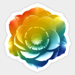 Rainbow gradient flower Sticker